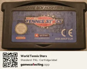 World Tennis Stars Game Boy Advance, PAL cartridge label