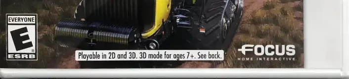 Farming Simulator 18, the ESRB box on its front