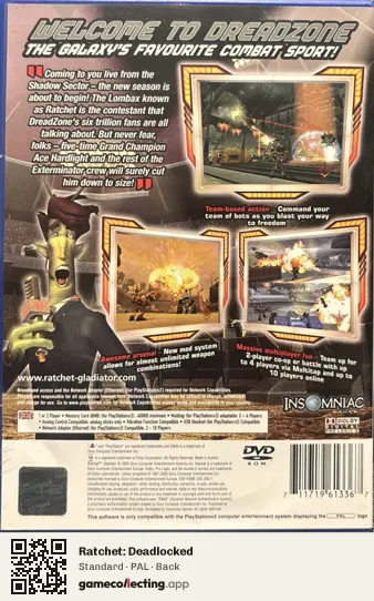 Ratchet: Deadlocked PlayStation 2, PAL box back