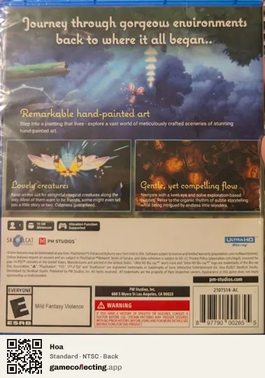 Hoa PlayStation 5, NTSC box back
