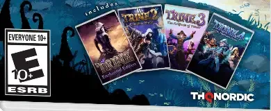 Trine: Ultimate Collection, the ESRB box on its front