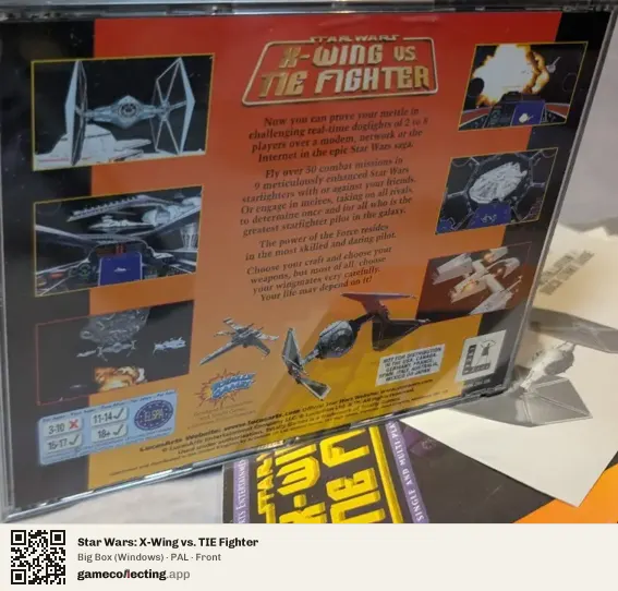 Star Wars: X-Wing vs. TIE Fighter Computer, PAL box front