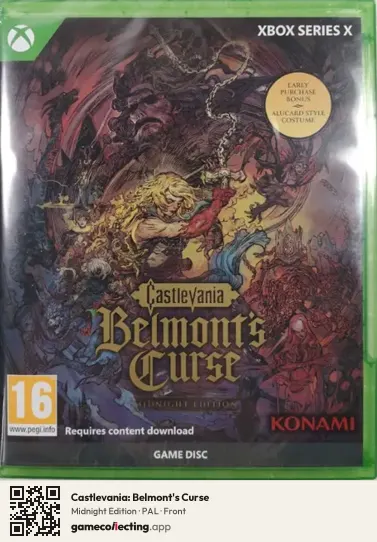 Castlevania: Belmont's Curse Xbox Series X, PAL box front