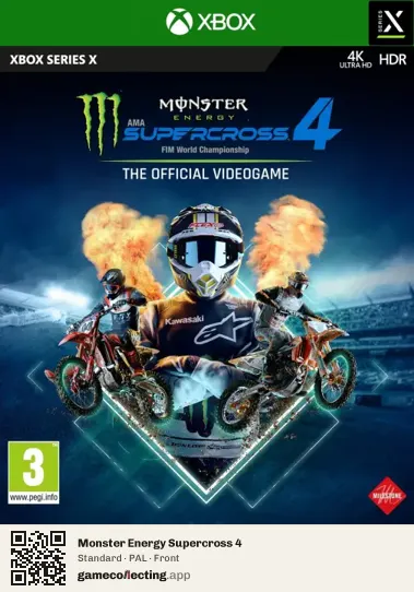 Monster Energy Supercross 4 Xbox Series X, PAL box front