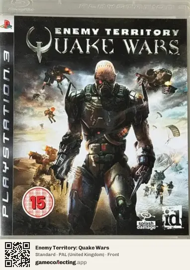 Enemy Territory: Quake Wars PlayStation 3, United Kingdom box front
