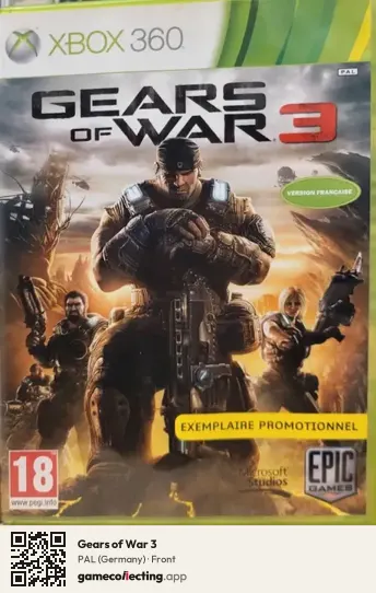 Gears of War 3 Xbox 360, Germany box front