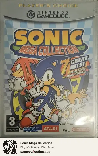 Sonic Mega Collection Nintendo GameCube, PAL box front