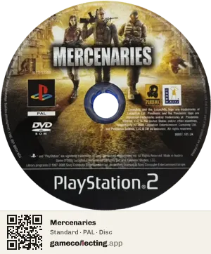 Mercenaries PlayStation 2, PAL disc