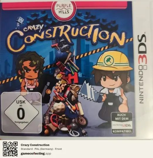 Crazy Construction Nintendo 3DS, Germany box front