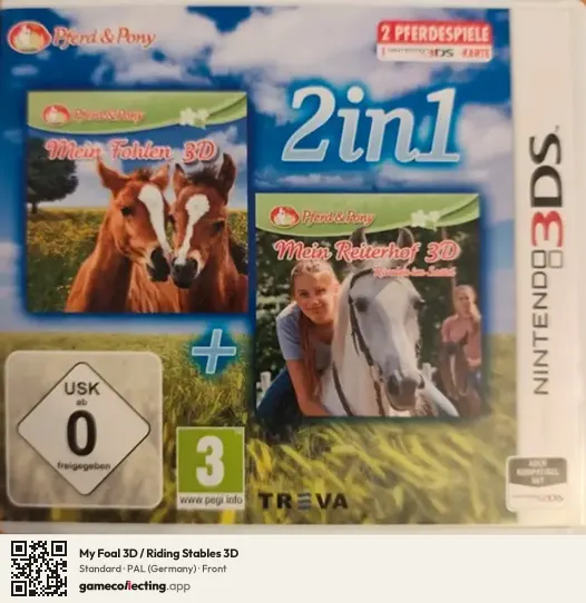 My Foal 3D / Riding Stables 3D Nintendo 3DS, Germany box front