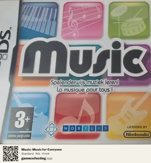 Music: Music for Everyone Nintendo DS, PAL box front