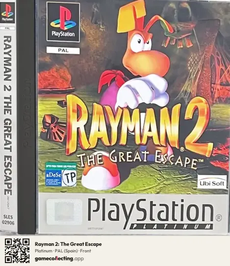 Rayman 2: The Great Escape PlayStation, Spain box front