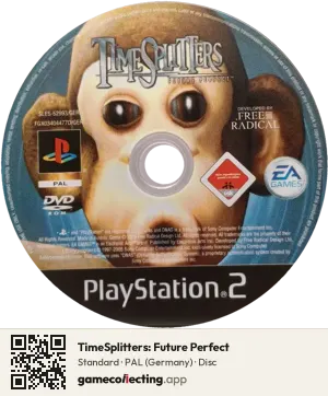 TimeSplitters: Future Perfect PlayStation 2, PAL disc