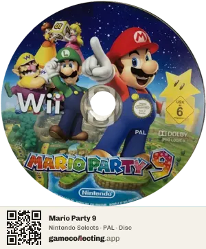 Mario Party 9 Nintendo Wii, PAL disc