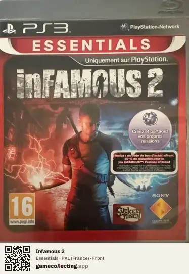 Infamous 2 PlayStation 3, France box front