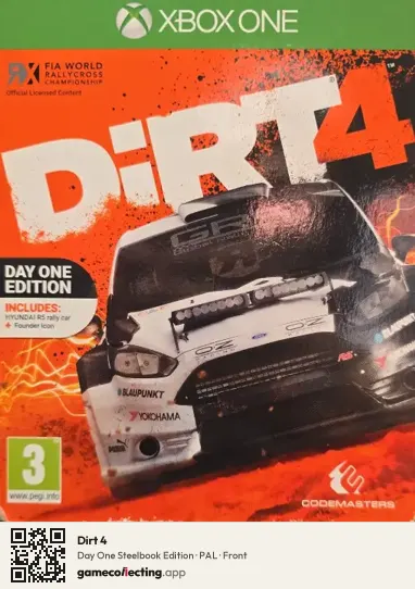 Dirt 4 Xbox One, PAL box front