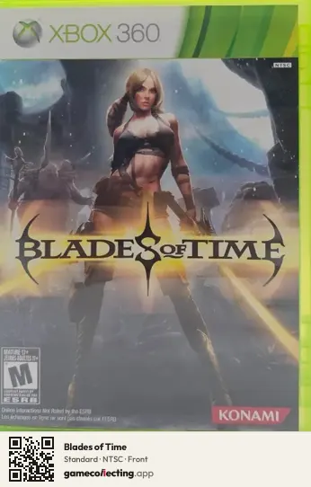 Blades of Time Xbox 360, NTSC box front