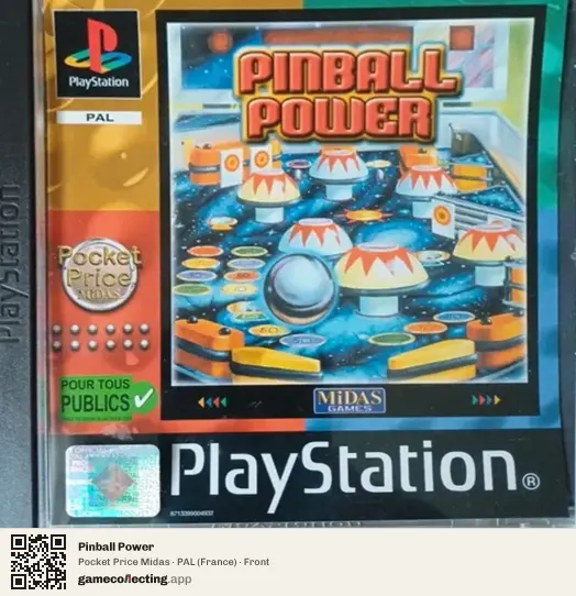Pinball Power PlayStation, France box front