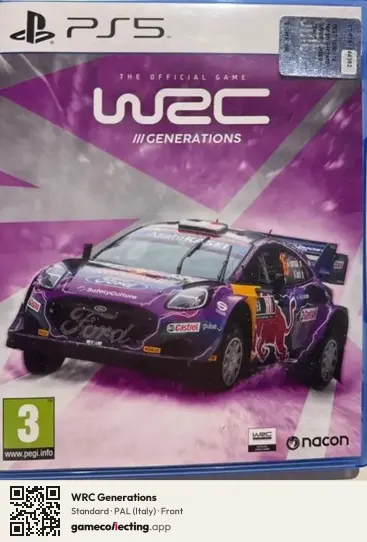 WRC Generations PlayStation 5, Italy box front