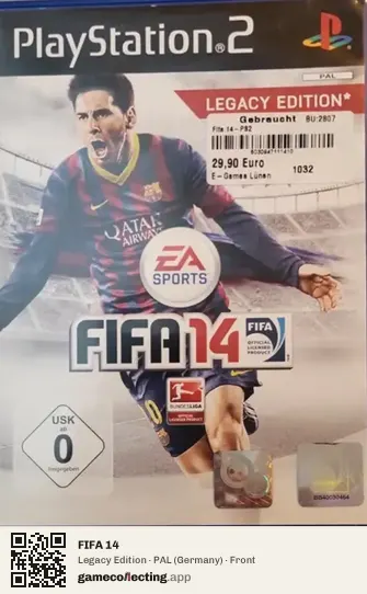 FIFA 14 PlayStation 2, Germany box front