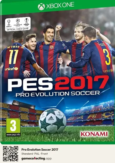 Pro Evolution Soccer 2017 Xbox One, PAL box front