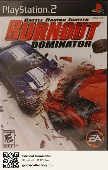 Burnout Dominator PlayStation 2, NTSC box front