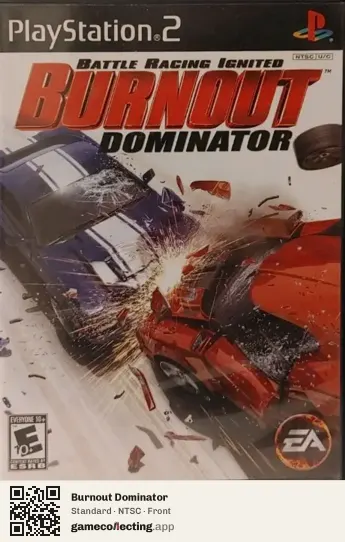 Burnout Dominator PlayStation 2, NTSC box front