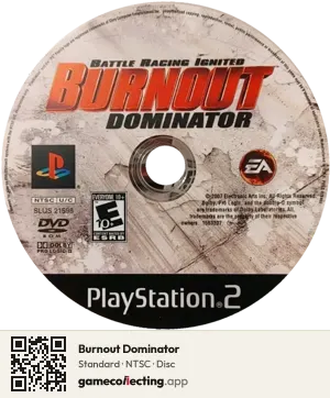 Burnout Dominator PlayStation 2, NTSC disc