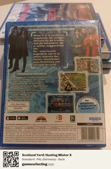 Scotland Yard: Hunting Mister X PlayStation 5, Germany box back
