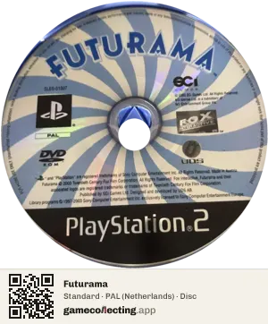 Futurama PlayStation 2, PAL disc