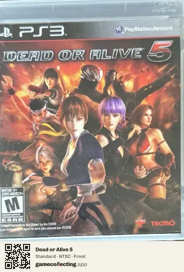 Dead or Alive 5 PlayStation 3, NTSC box front