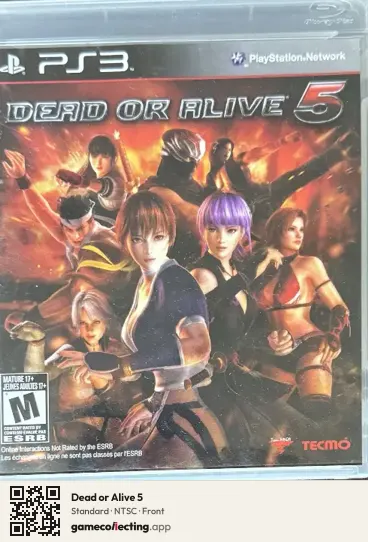Dead or Alive 5 PlayStation 3, NTSC box front