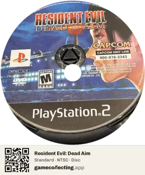 Resident Evil: Dead Aim PlayStation 2, NTSC disc