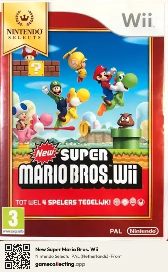 New Super Mario Bros. Wii Nintendo Wii, Netherlands box front