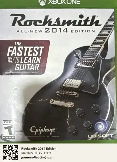 Rocksmith 2014 Edition Xbox One, NTSC box front