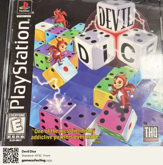 Devil Dice PlayStation, NTSC box front
