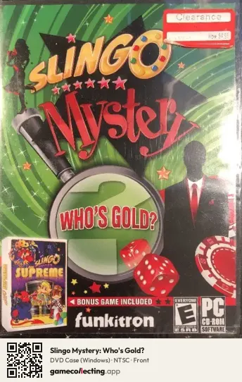 Slingo Mystery: Who's Gold? Computer, NTSC box front
