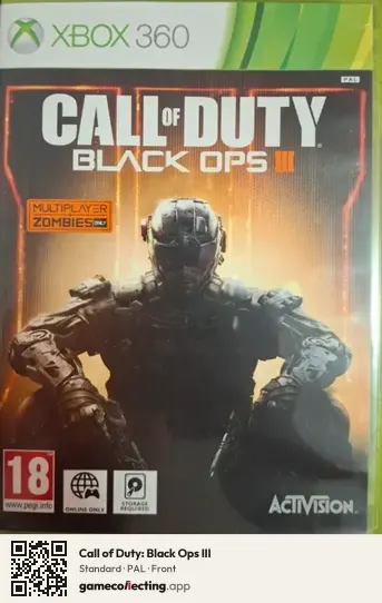 Call of Duty: Black Ops III Xbox 360, PAL box front