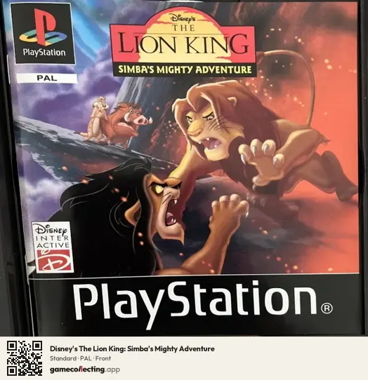Disney's The Lion King: Simba's Mighty Adventure PlayStation, PAL box front