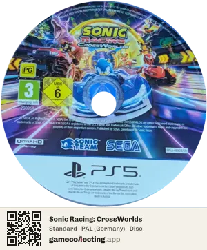 Sonic Racing: CrossWorlds PlayStation 5, PAL disc