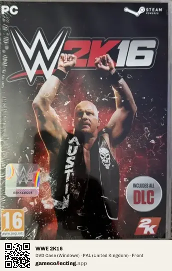 WWE 2K16 Computer, United Kingdom box front