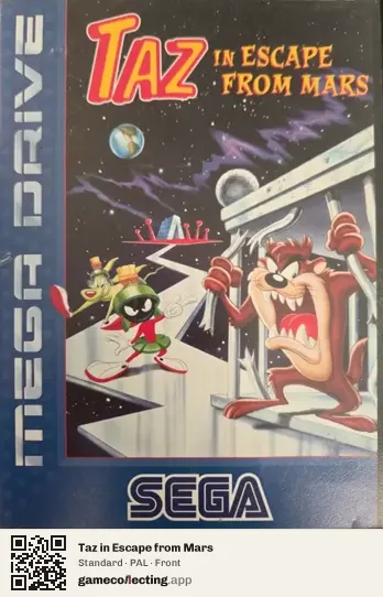 Taz in Escape from Mars Sega Mega Drive / Genesis, PAL box front