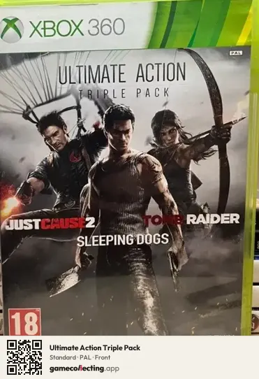 Ultimate Action Triple Pack Xbox 360, PAL box front