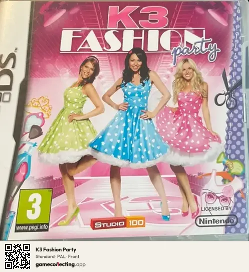 K3 Fashion Party Nintendo DS, PAL box front
