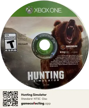 Hunting Simulator Xbox One, NTSC disc