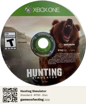 Hunting Simulator Xbox One, NTSC disc