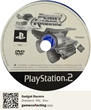 Gadget Racers PlayStation 2, PAL disc
