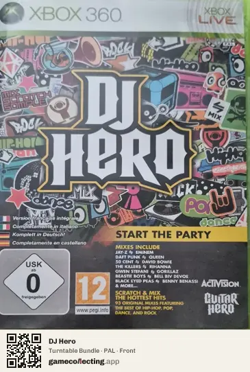 DJ Hero Xbox 360, PAL box front