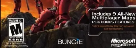 Halo 2 Multiplayer Map Pack, the ESRB box on its front