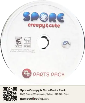 Spore Creepy & Cute Parts Pack Computer, NTSC disc